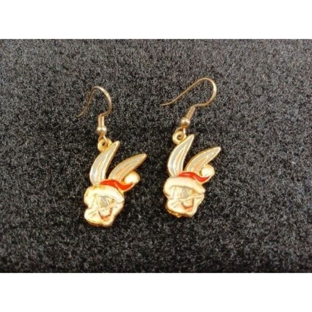 Warner Brothers Looney Tunes Bugs Bunny Christmas Themed Earrings